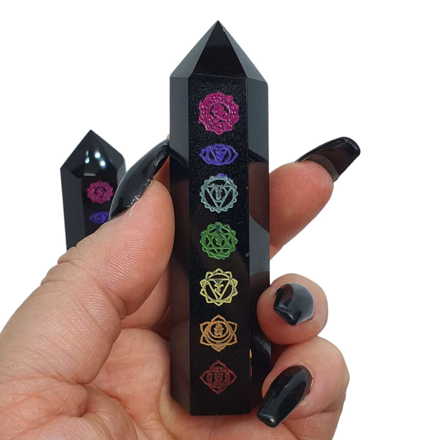 Crystals - Obsidian (Black) Chakra Generator/Point