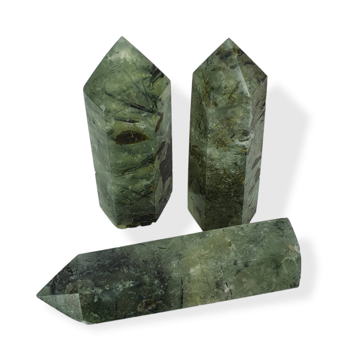 Crystals - Prehnite (with Epidote) Generators/Points