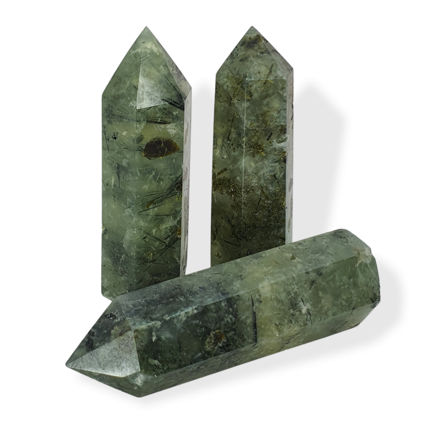 Crystals - Prehnite (with Epidote) Generators/Points