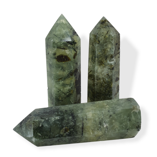 Crystals - Prehnite (with Epidote) Generators/Points