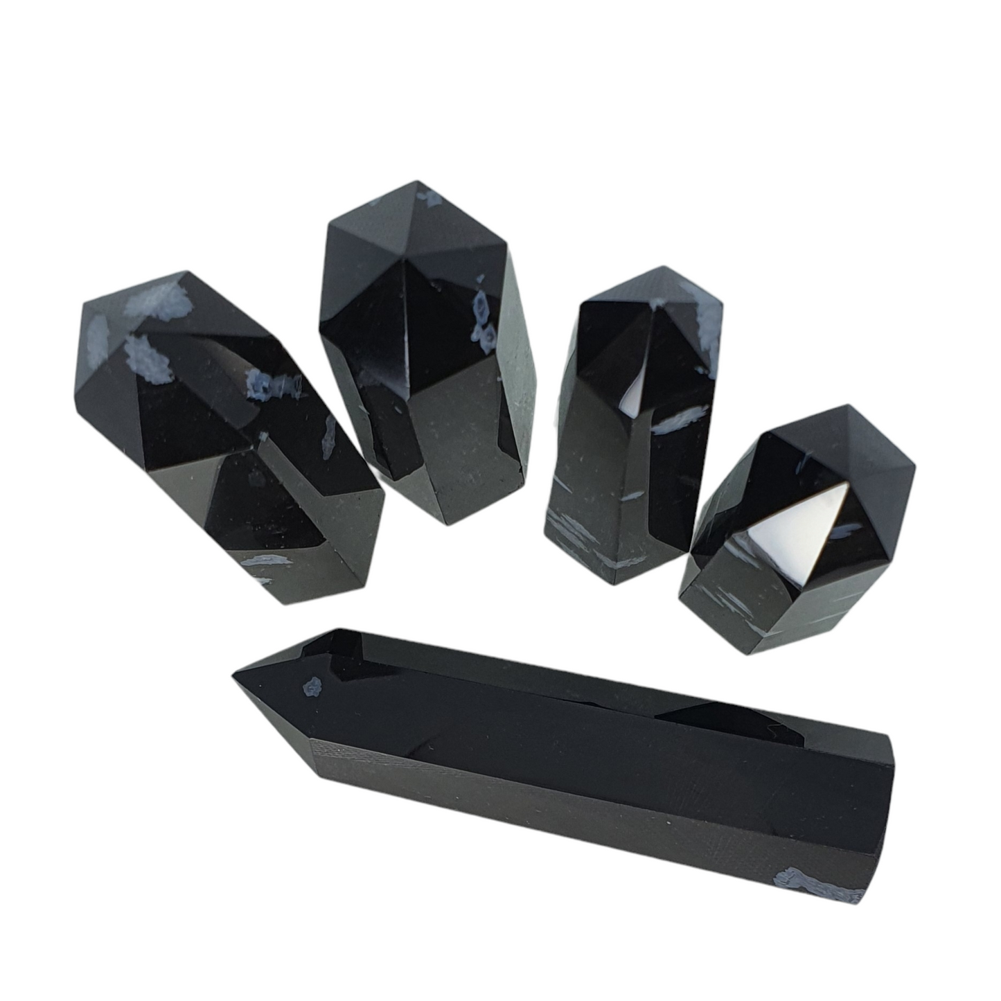 Crystals - Obsidian (Snowflake - Less White) Generators/Points