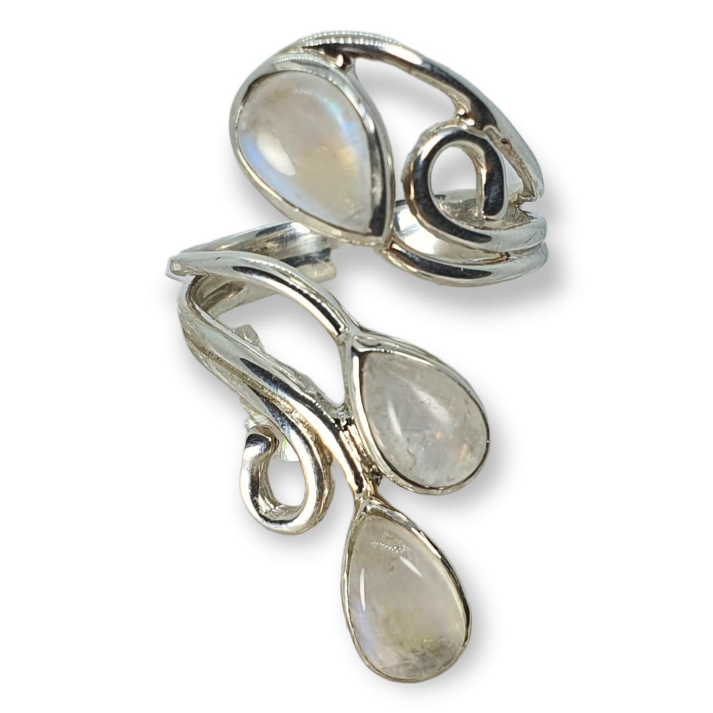 Crystals - Moonstone Ring - Sterling Silver