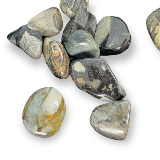 Crystals - Jasper (Silver Leaf) Tumbled Stones