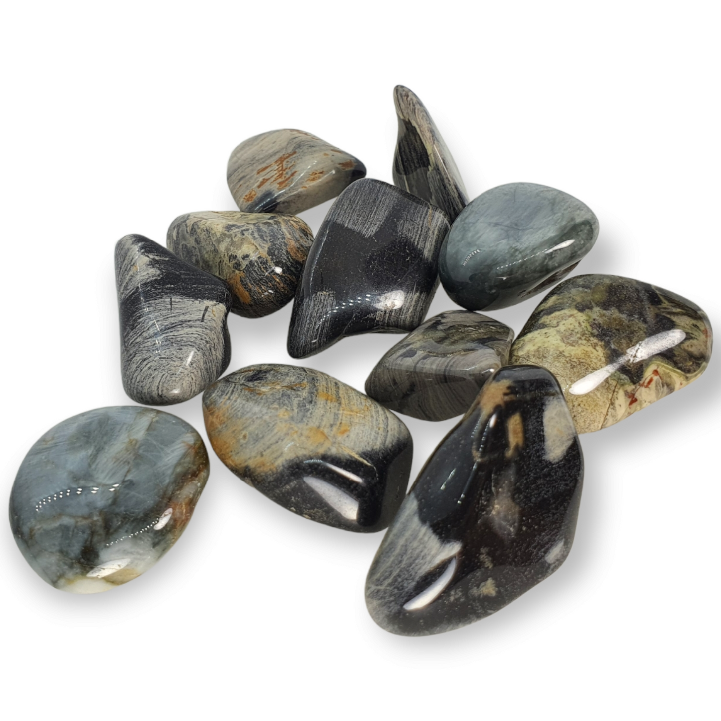 Crystals - Jasper (Silver Leaf) Tumbled Stones