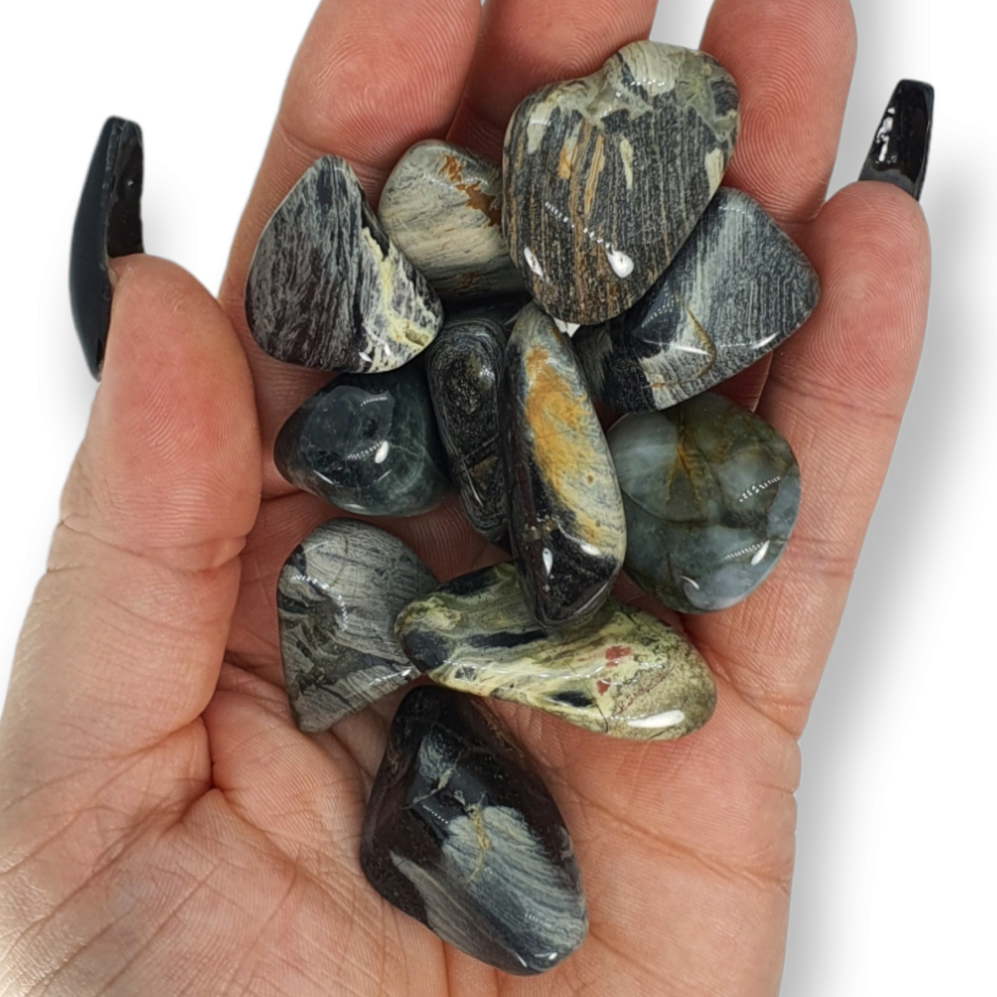 Crystals - Jasper (Silver Leaf) Tumbled Stones