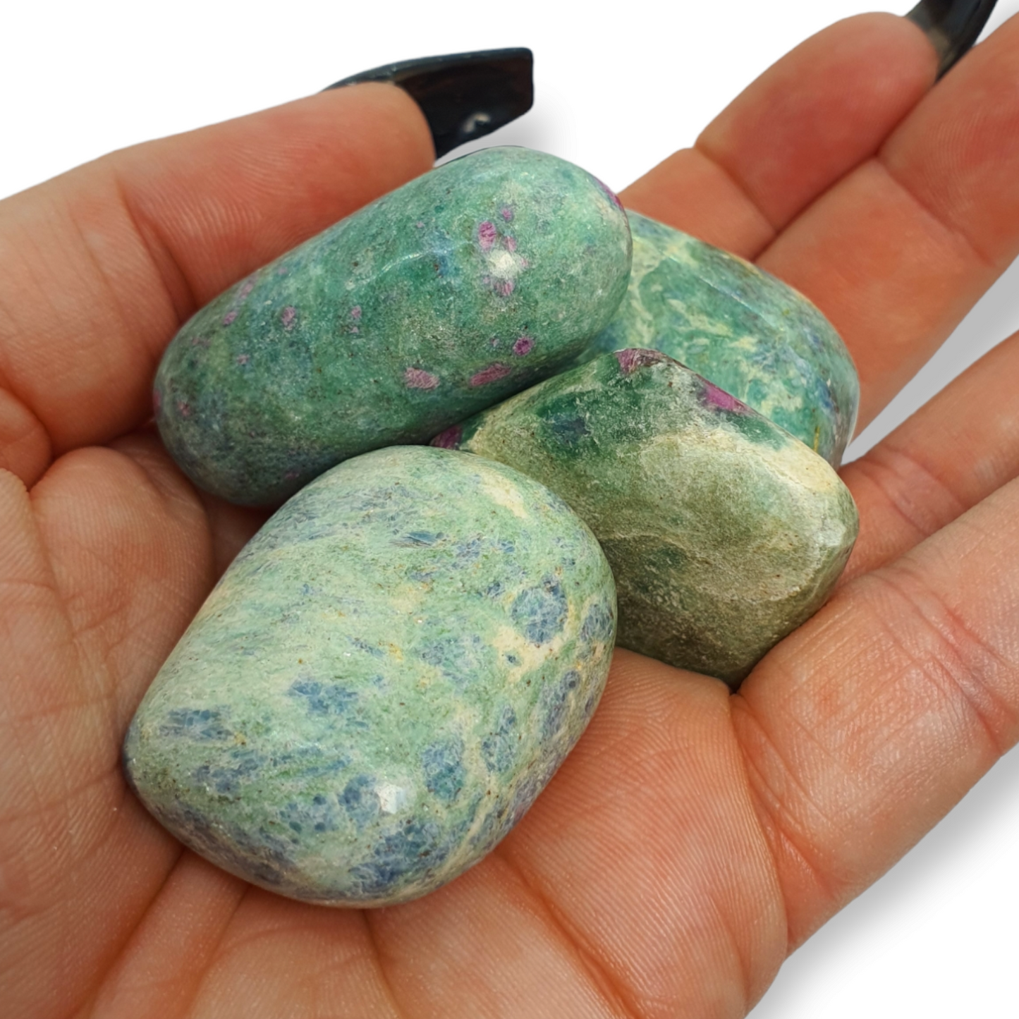 Crystals - Fuchsite & Ruby Tumbled Stones