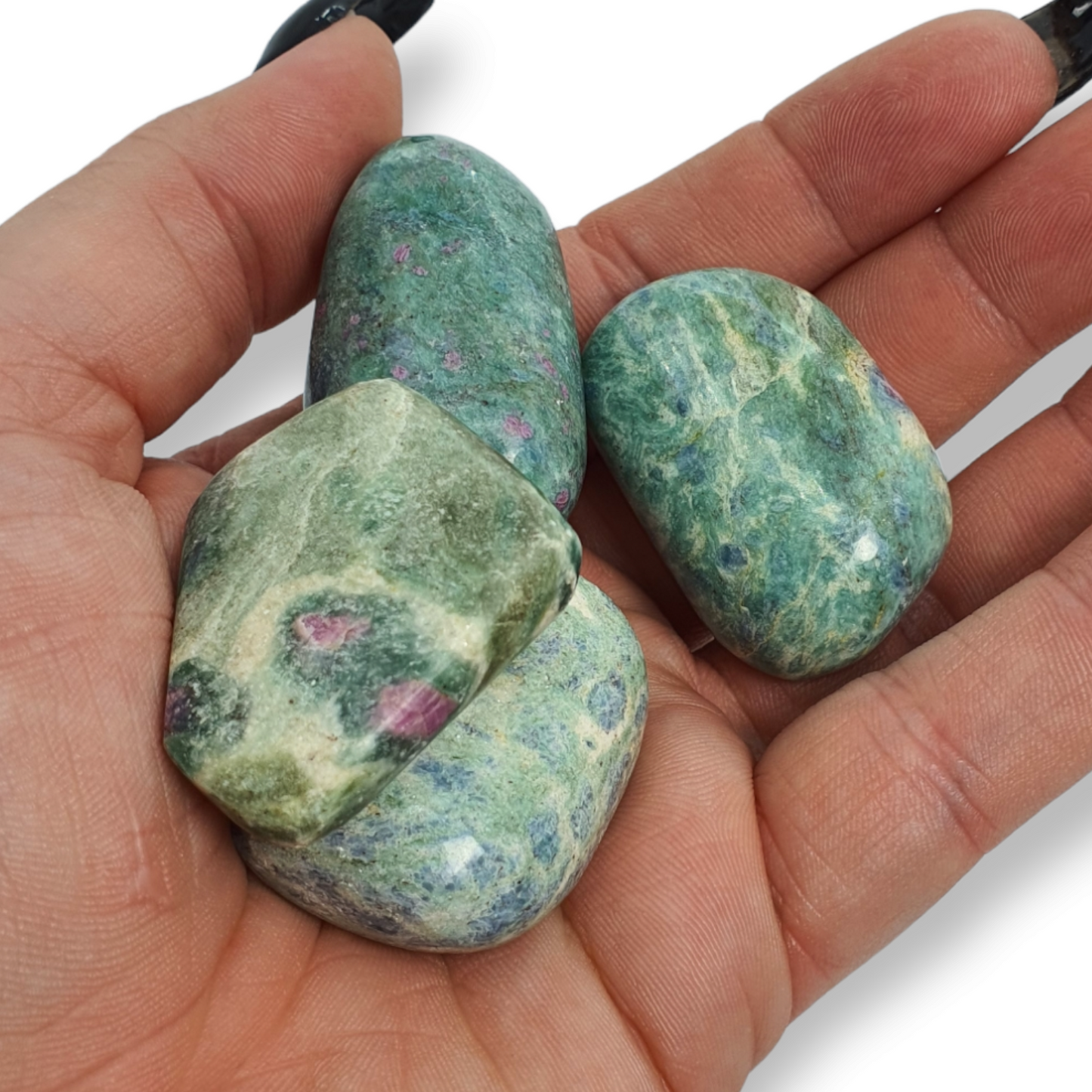 Crystals - Fuchsite & Ruby Tumbled Stones