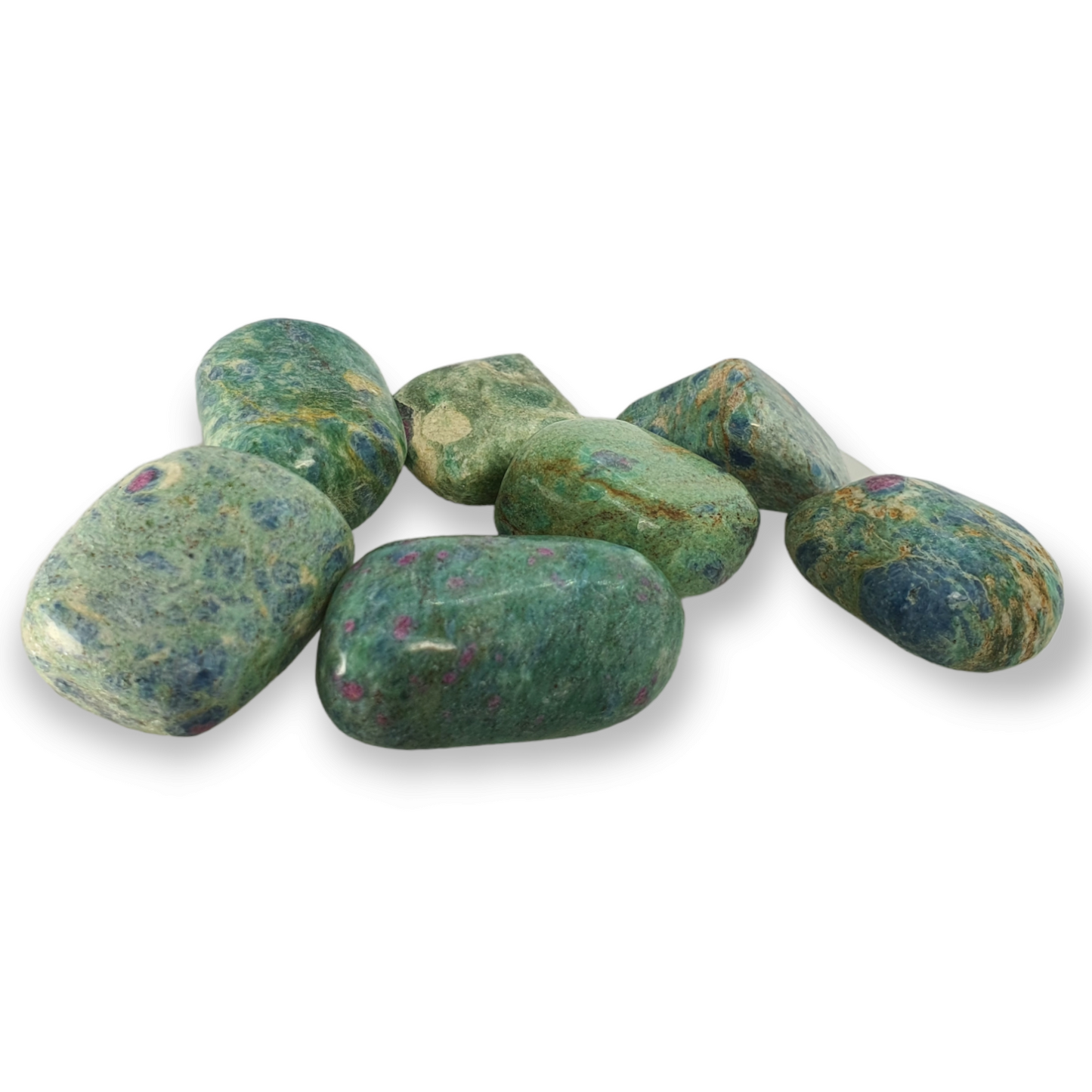 Crystals - Fuchsite & Ruby Tumbled Stones