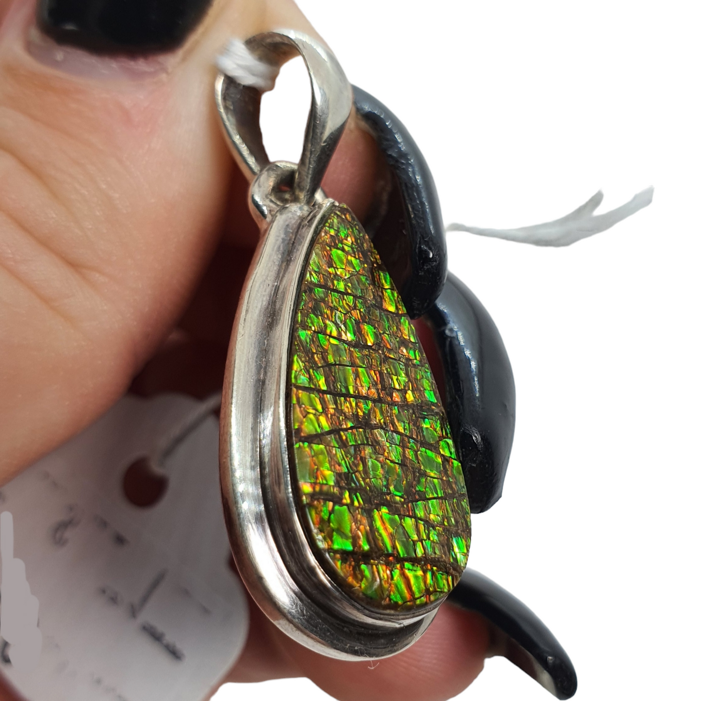 Crystals - Ammolite Pendant - Sterling Silver
