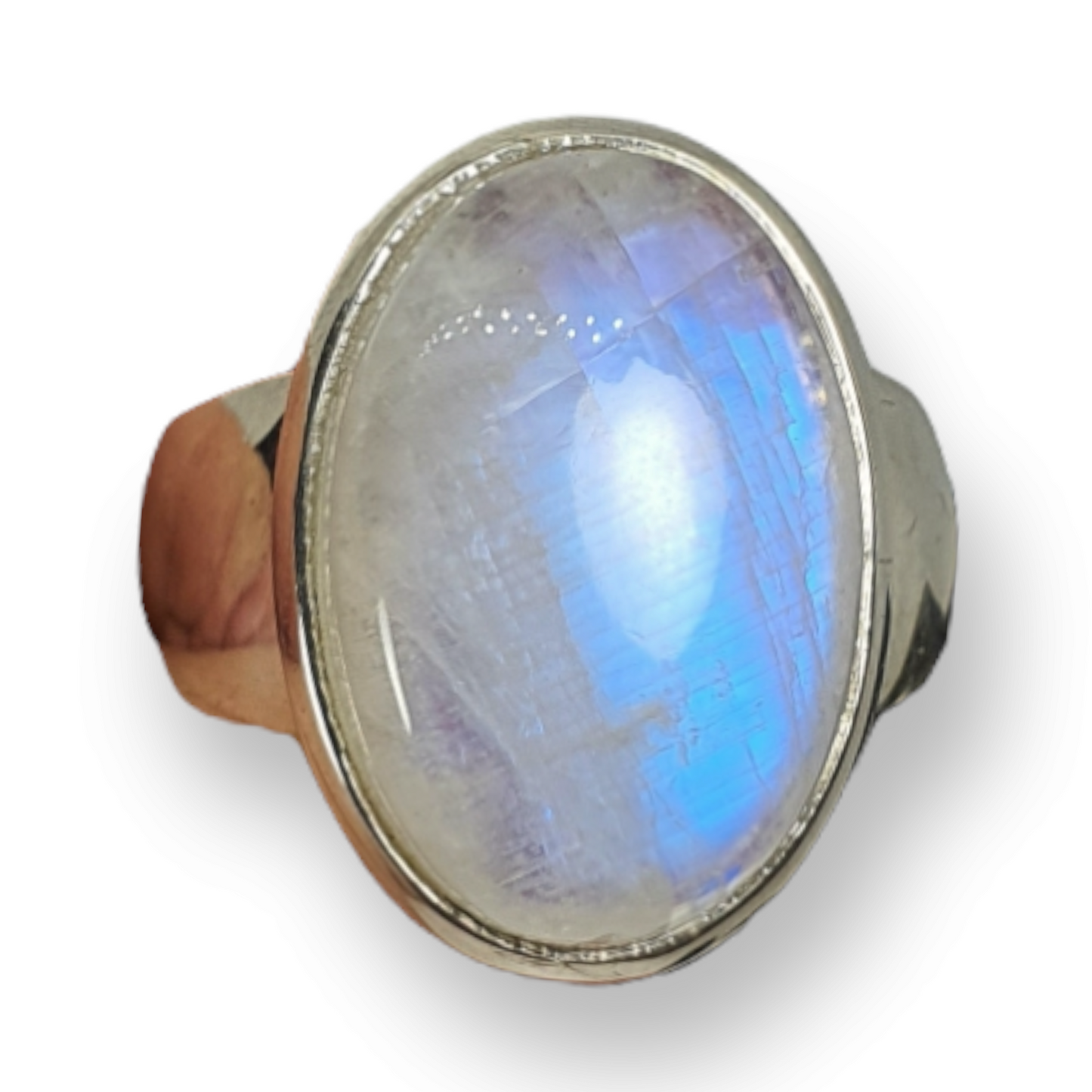Crystals - Moonstone Ring - Sterling Silver