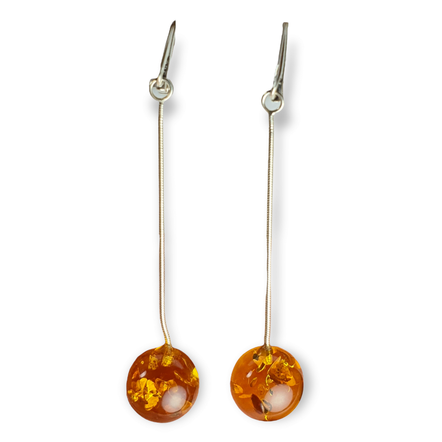 Crystals - Amber Earrings - Sterling Silver