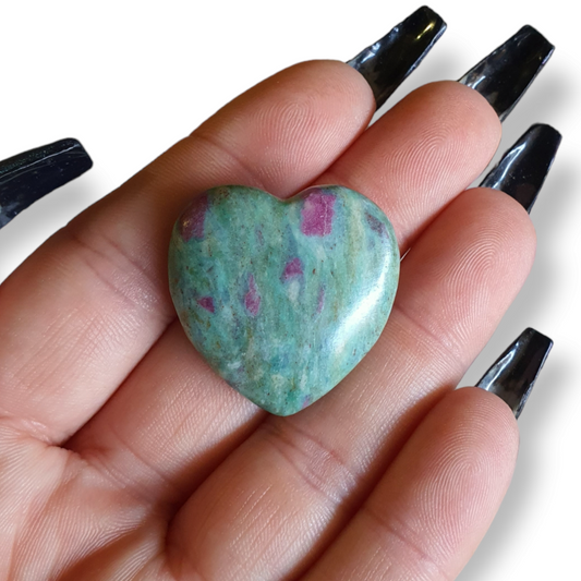 Crystals - Fuchsite & Ruby Hearts