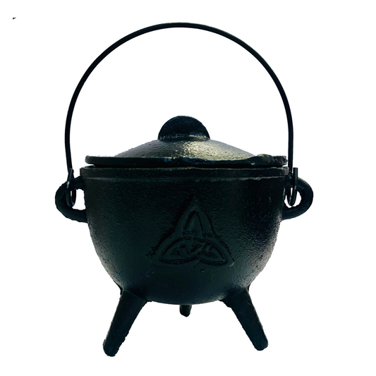 Cast Iron Cauldron with Triquetra